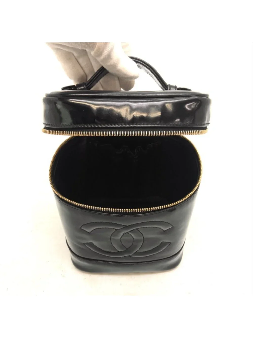 Chanel Vanity Bag CC Logo Black Seal